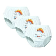 CAICJ98 Toddler Baby Cotton Training Pants Soft Toilet Training Underpants Absorbent Toddler Potty Training Underwear Girls,Pack of 3,2-3 Years